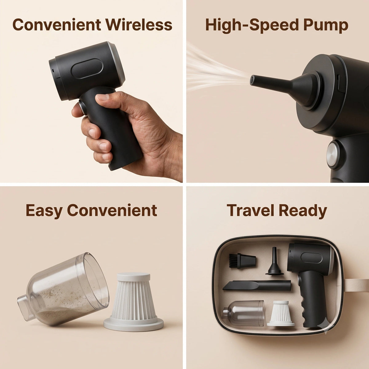 🧹 3-in-1 Portable Vacuum Cleaner | Vacuum + Blower