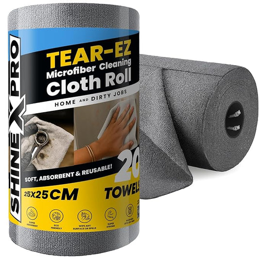 Reusable Microfiber Cleaning Towel Roll – 20 Sheets